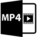 símbolo de formato de archivo mp4 