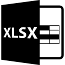 símbolo de formato de archivo xlsx 