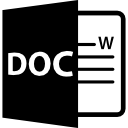 símbolo de formato de archivo doc 