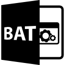 símbolo de formato de archivo bat 