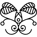 diseño floral como una mariposa 