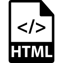 archivo html con símbolo de código icon