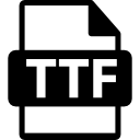 símbolo de formato de archivo ttf 