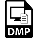 símbolo de formato de archivo dmp 