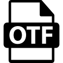 símbolo de formato de archivo otf icon