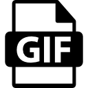 símbolo de formato de archivo gif 