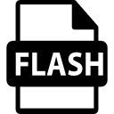 símbolo de formato de archivo flash 