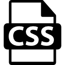 símbolo de formato de archivo css icon