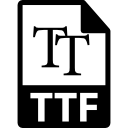símbolo de formato de archivo ttf 