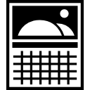 calendario de pared con imagen de colinas 