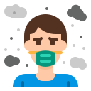 la contaminación del aire icon