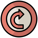 flecha curva icon