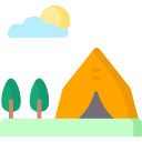 carpa para camping icon