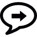 Speech bubble with right arrow 