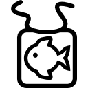Baby bib with a fish icon