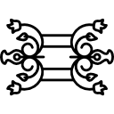 desenho floral de dupla simetria 