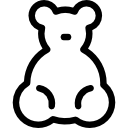 Baby bear toy icon
