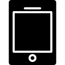 silhueta do tablet do computador com detalhes em branco 