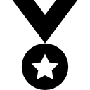variante de medalha com estrela icon