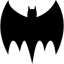 silueta de murciélago negro 