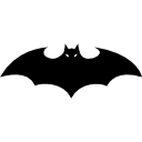 silueta de murciélago con alas extendidas 