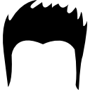 forma de pelo corto negro masculino joven 