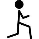 gimnasta de pie en postura de rotación 