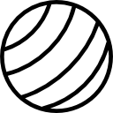 pelota de gimnasia con rayas paralelas 