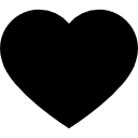 forma de corazón negro para san valentín icon