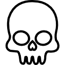 profilo del cranio dalla vista frontale icona