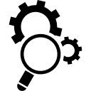 símbolo de interfaz de configuración de búsqueda 