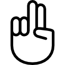due dita di una mano icona