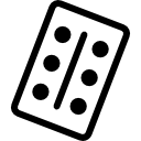 pièce de domino à six points Icône