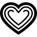 Heart shaped thick outline variant 