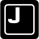 Keyboard key with j letter