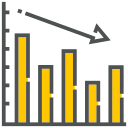 gráfico abajo icon