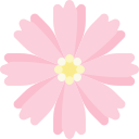 Pink cosmos icon