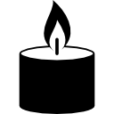 fiamma ardente di candela icona