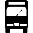 vista frontal del autobús icon