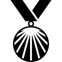 variante de medalla con rayos 