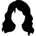 variante de cheveux longs ondulés Icône