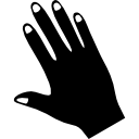 main de l'homme noir Icône