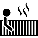 persona nella sauna termale icona