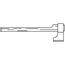 herramienta de corte de hacha en posición horizontal 