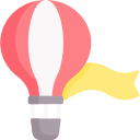 Hot air balloon icon
