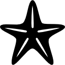 estrella de mar forma de cinco puntas icon