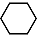 contorno de forma geométrica hexagonal 