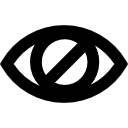 signo de ojo ciego icon