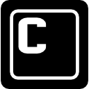 litera c klawisz na klawiaturze ikona