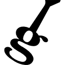 gitarre mit initiale g. 